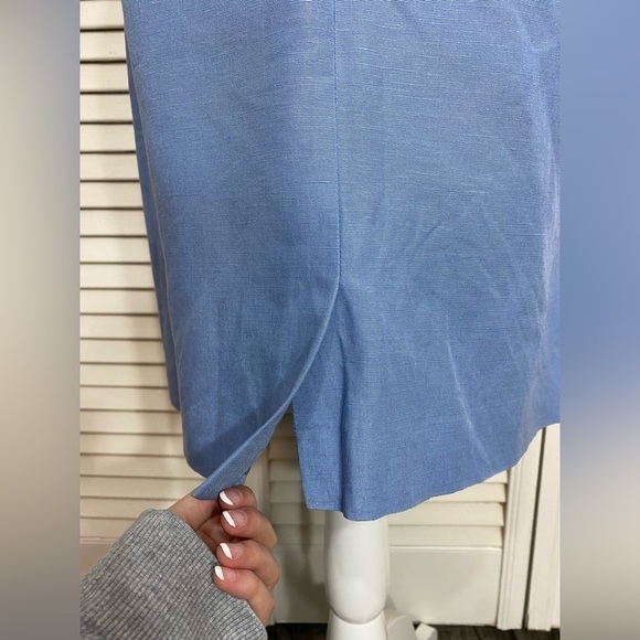 4P Casual Corner Annex Petite Blue Suiting Skirt - Picture 6 of 7